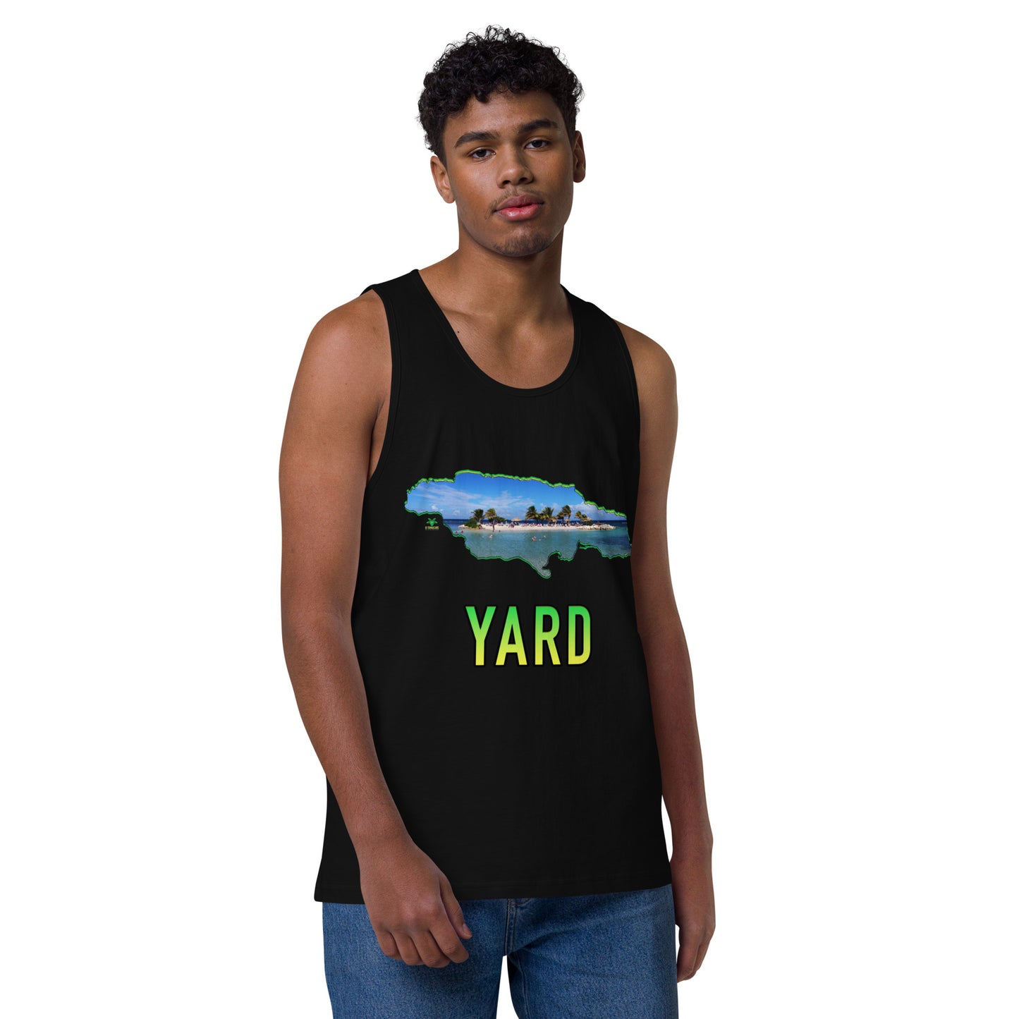 YARD Map & Photo Montego Bay Jamaica Premium Men tank top