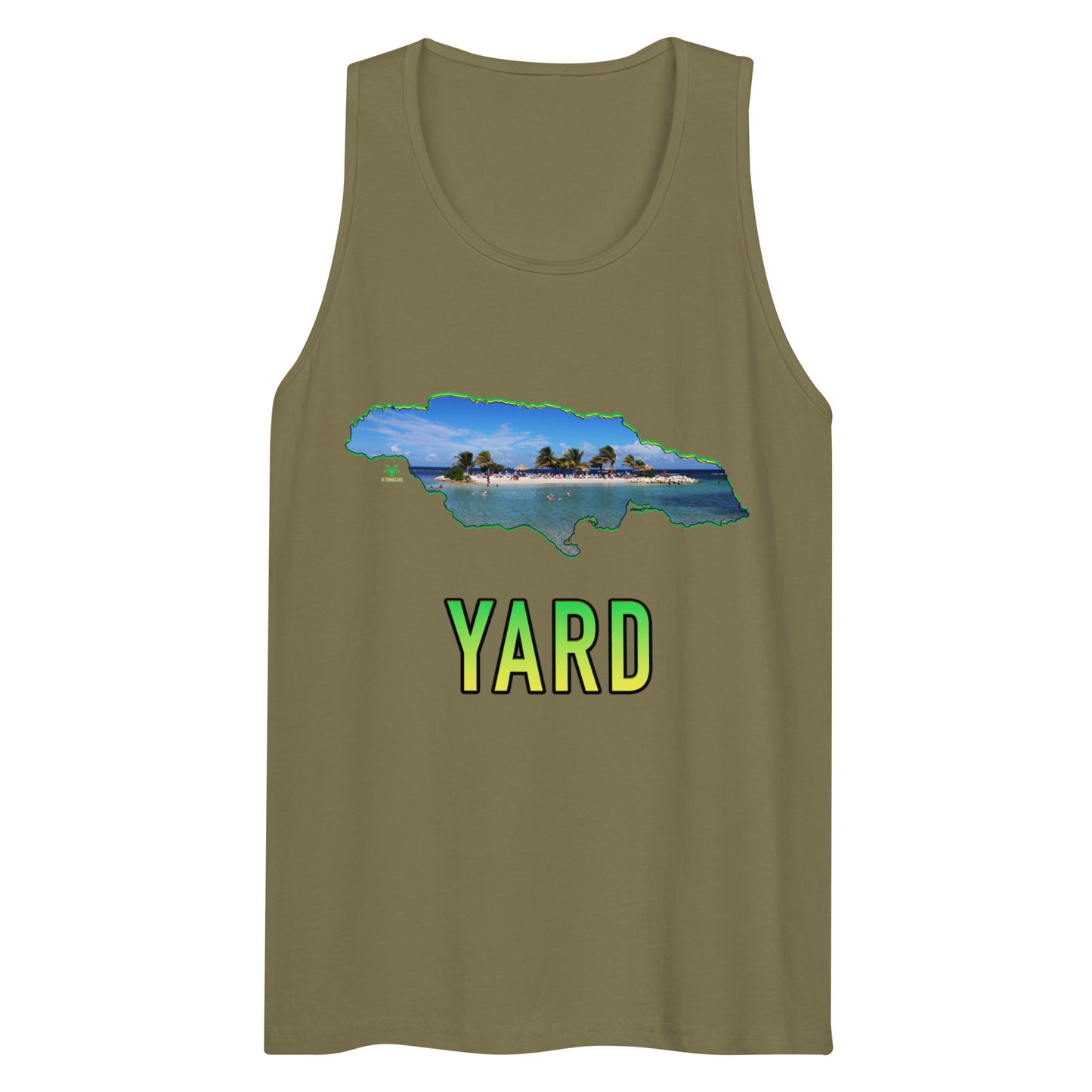 YARD Map & Photo Montego Bay Jamaica Premium Men tank top