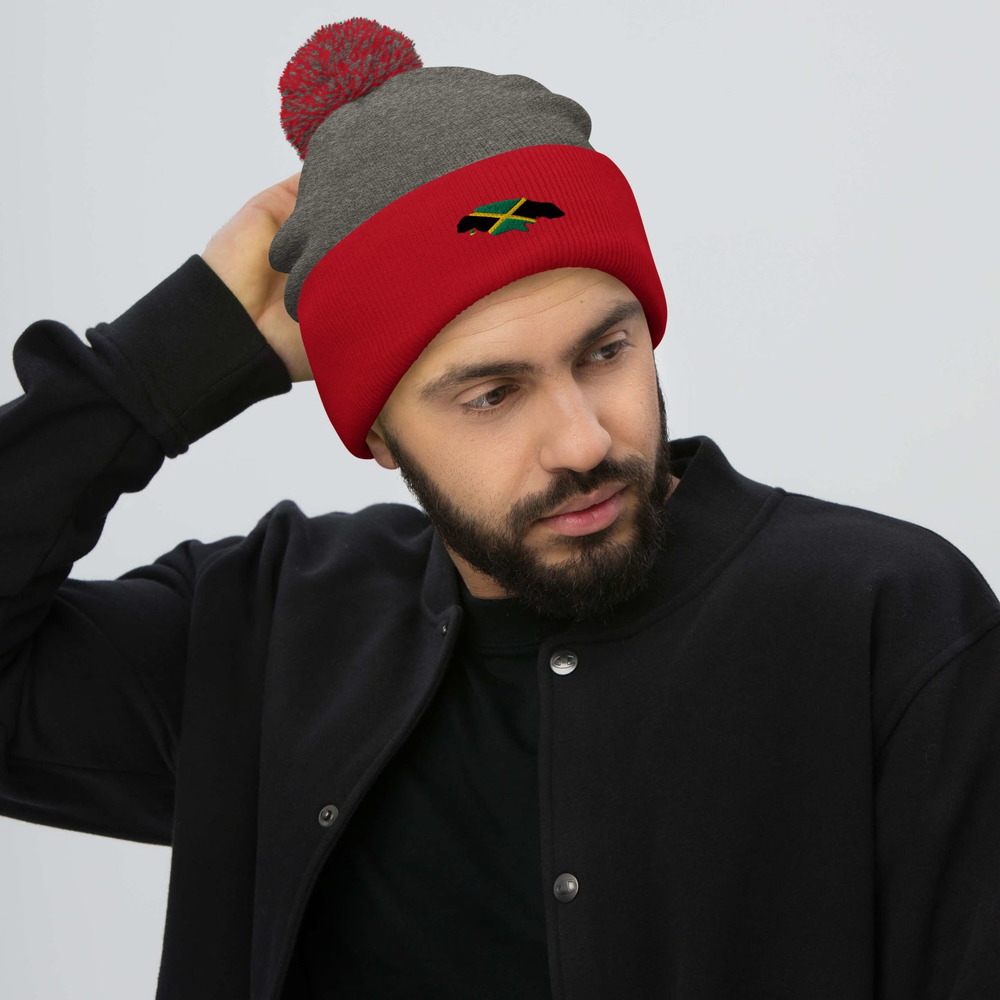 Map & Flag Jamaica Pom-Pom Beanie