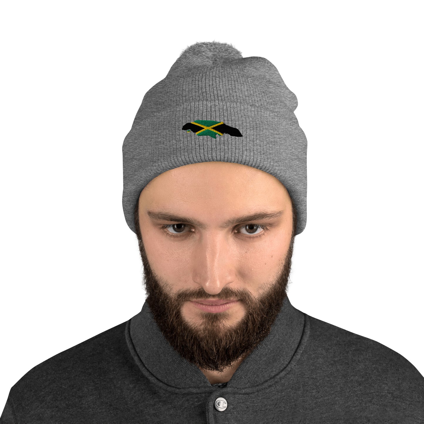 Map & Flag Jamaica Pom-Pom Beanie