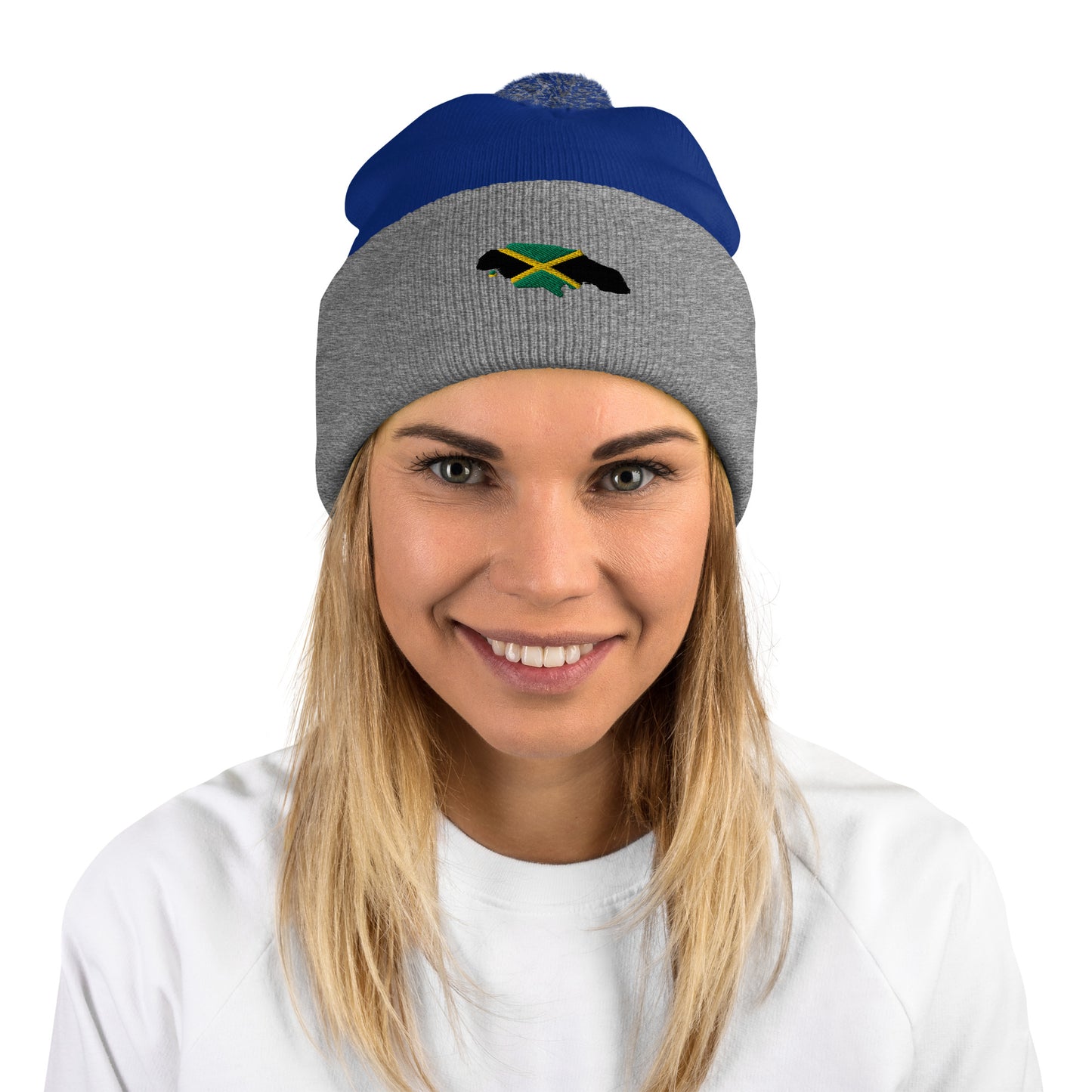 Map & Flag Jamaica Pom-Pom Beanie