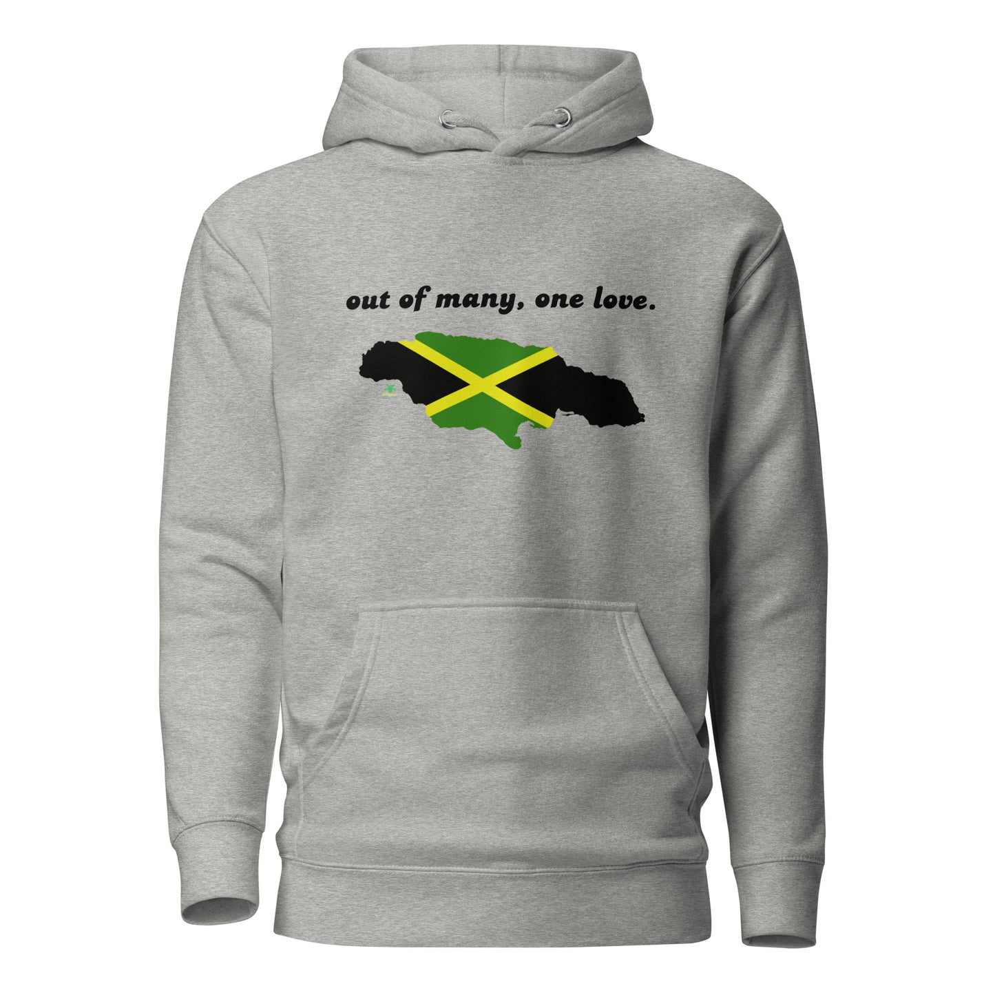 Out of Many, One Love Map & Flag of Jamaica Unisex Hoodie