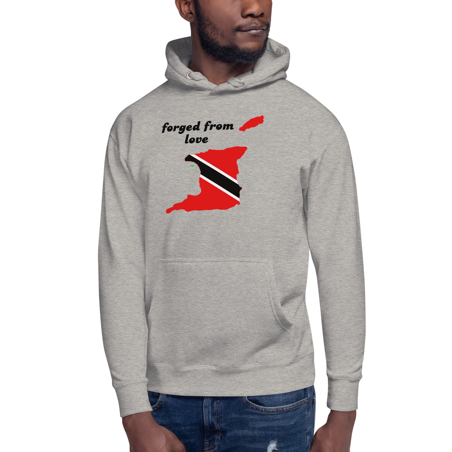 Forged from love Map & Flag of Trinidad & Tobago Unisex Hoodie