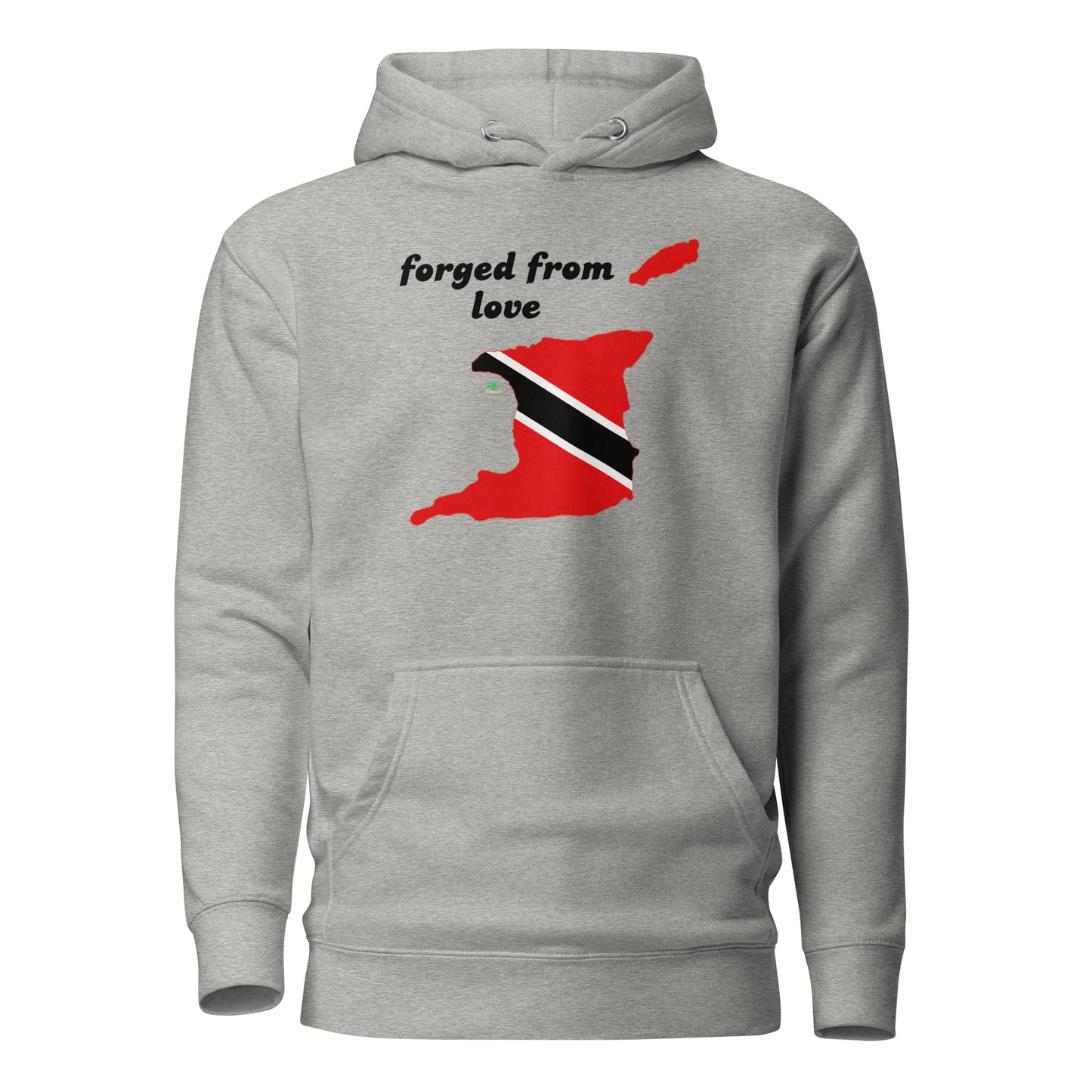 Forged from love Map & Flag of Trinidad & Tobago Unisex Hoodie