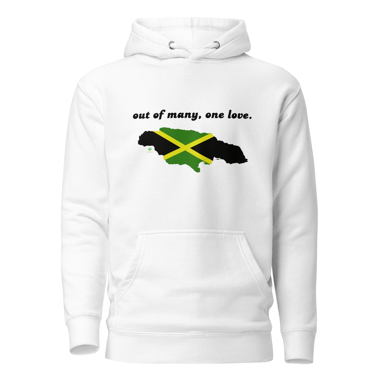 Out of Many, One Love Map & Flag of Jamaica Unisex Hoodie