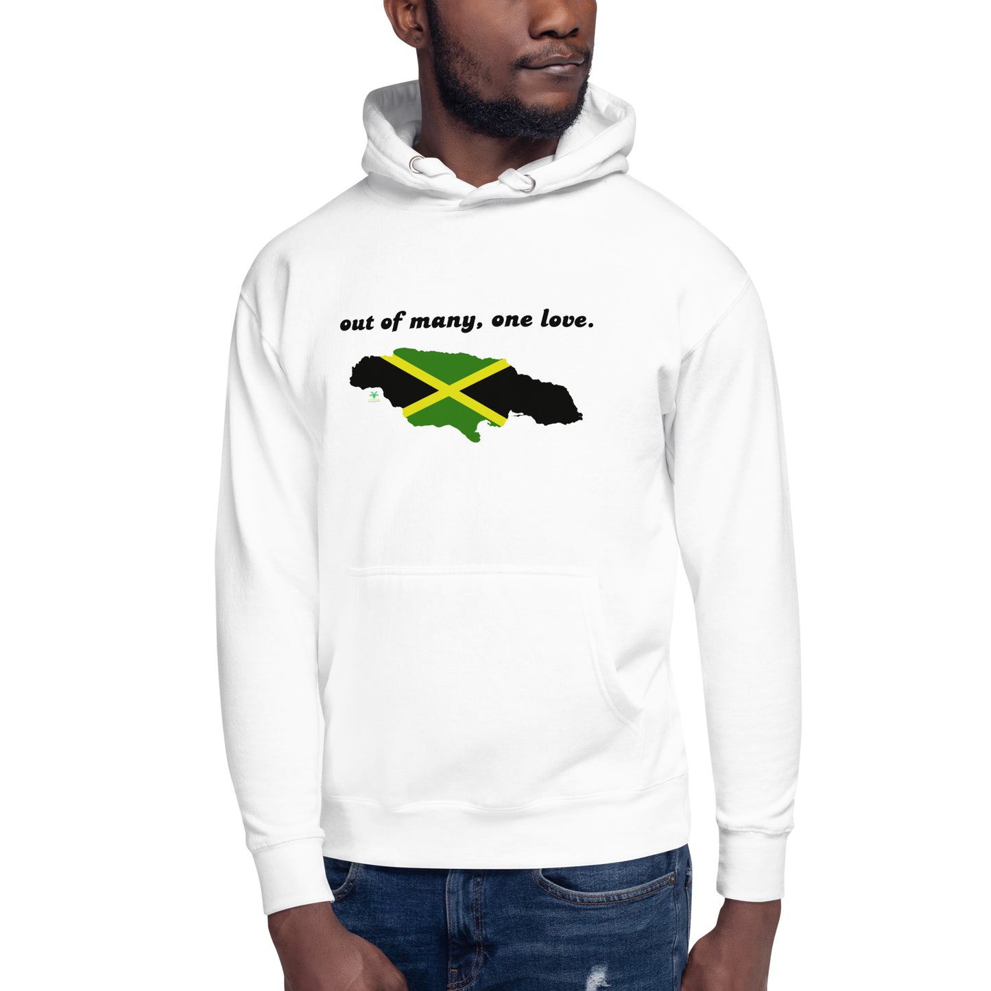 Out of Many, One Love Map & Flag of Jamaica Unisex Hoodie