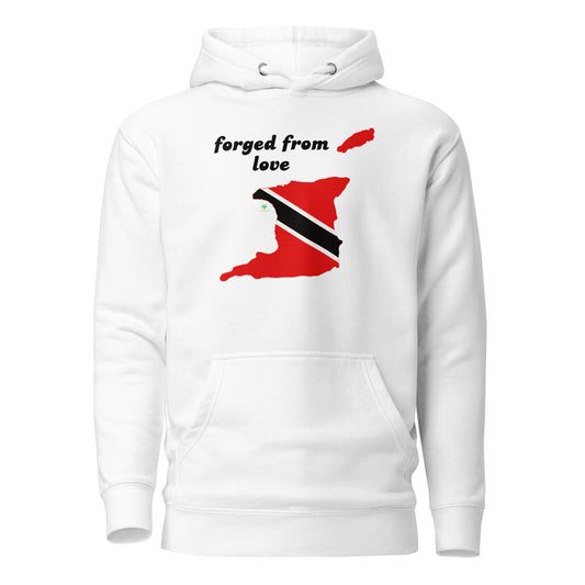 Forged from love Map & Flag of Trinidad & Tobago Unisex Hoodie