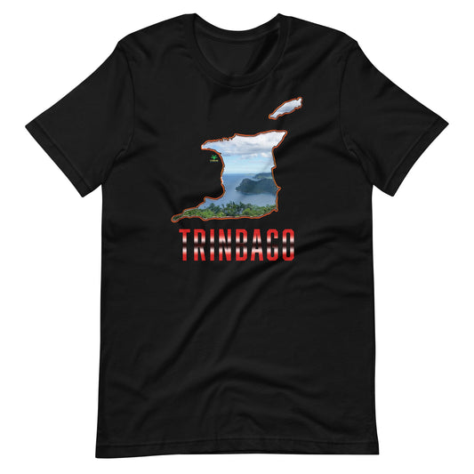 TRINBAGO Map & Photo Maracas Bay Trinidad & Tobago Unisex t-shirt