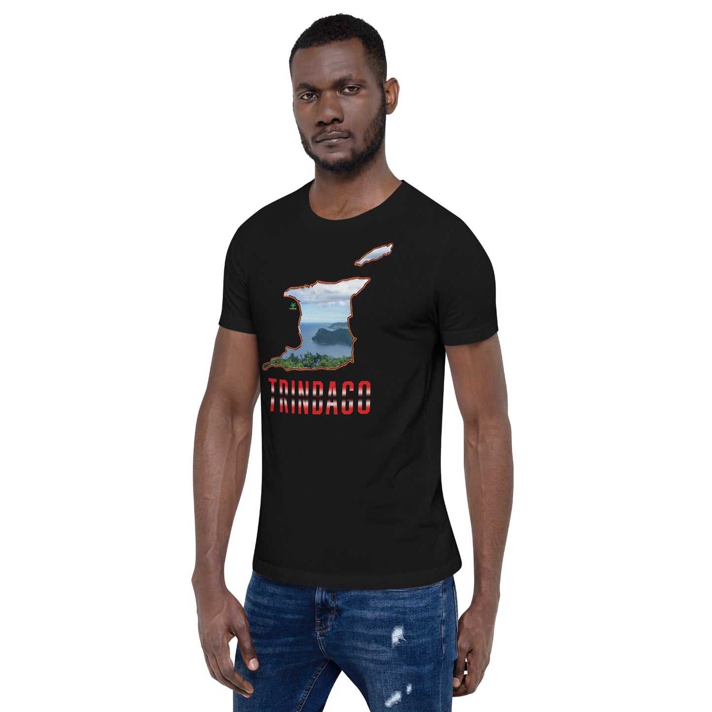 TRINBAGO Map & Photo Maracas Bay Trinidad & Tobago Unisex t-shirt