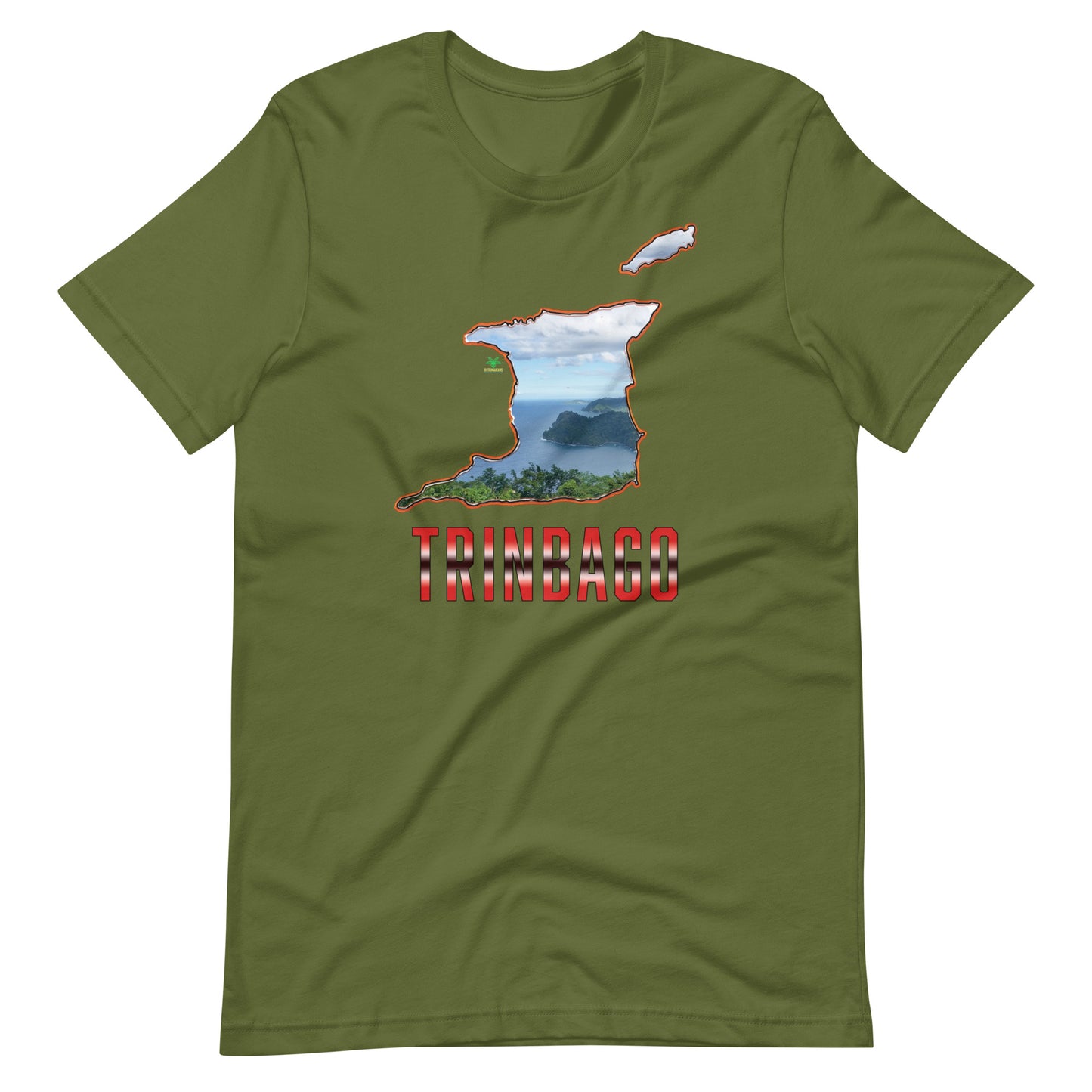 TRINBAGO Map & Photo Maracas Bay Trinidad & Tobago Unisex t-shirt