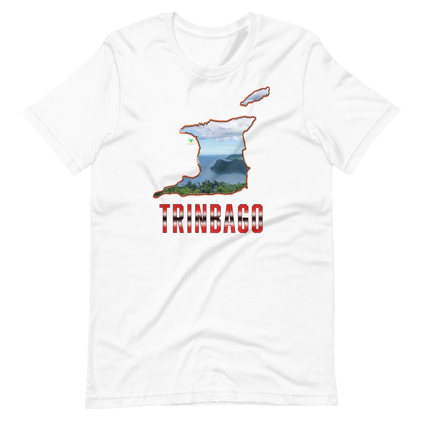 TRINBAGO Map & Photo Maracas Bay Trinidad & Tobago Unisex t-shirt