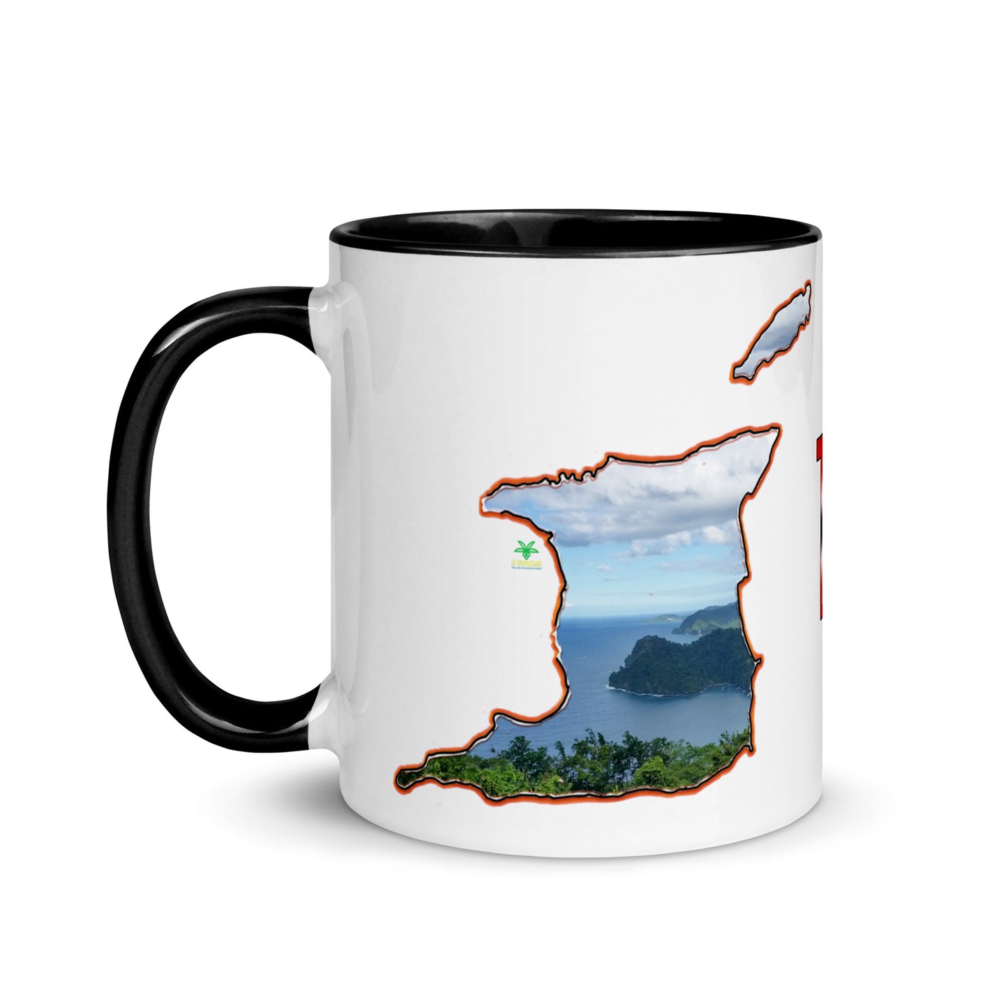 TRINBAGO Map & Photo of Maracas Bay, Trinidad & Tobago Mug with Color Inside