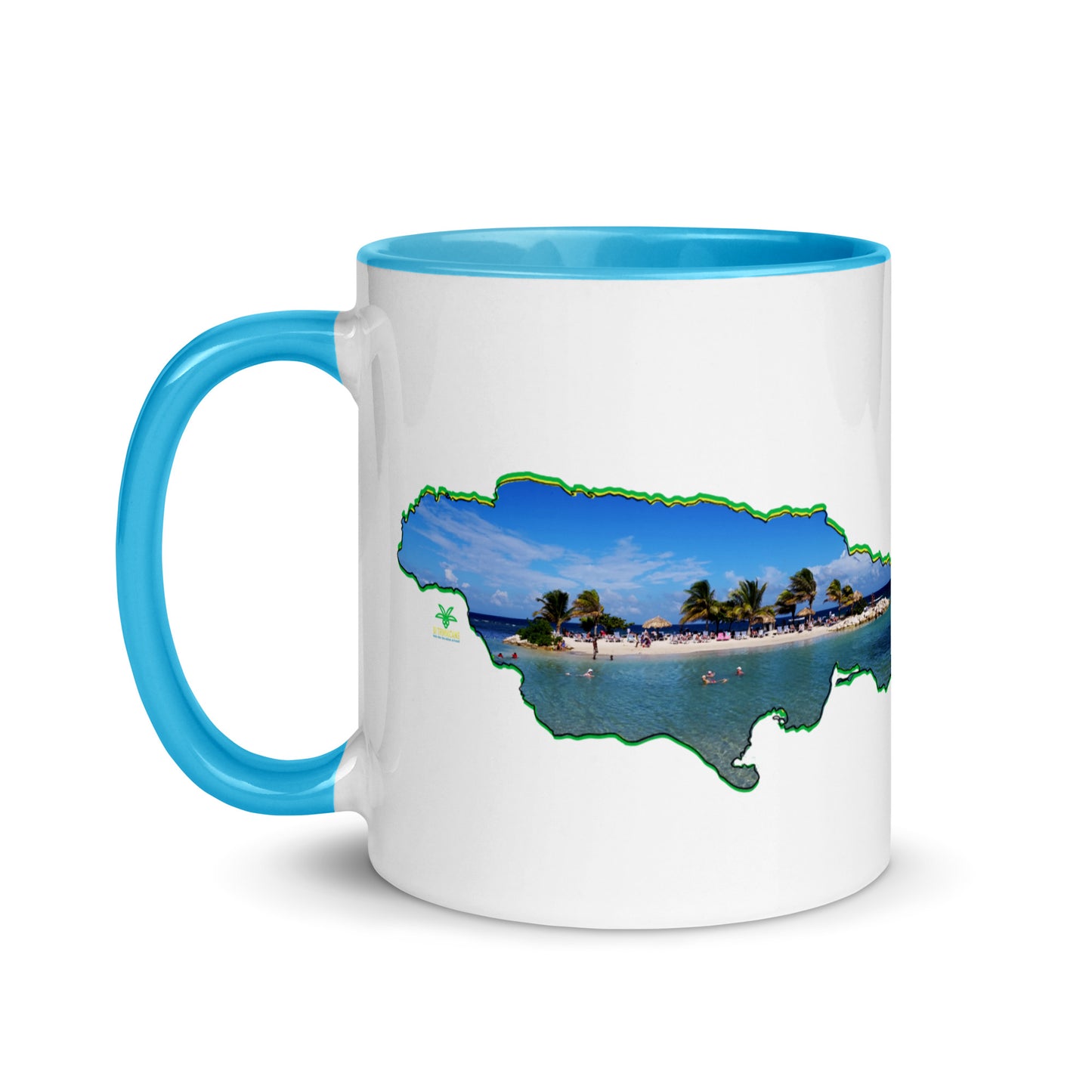YARDIE Map & Photo of Montego, Bay Jamaica Mug with Color Inside