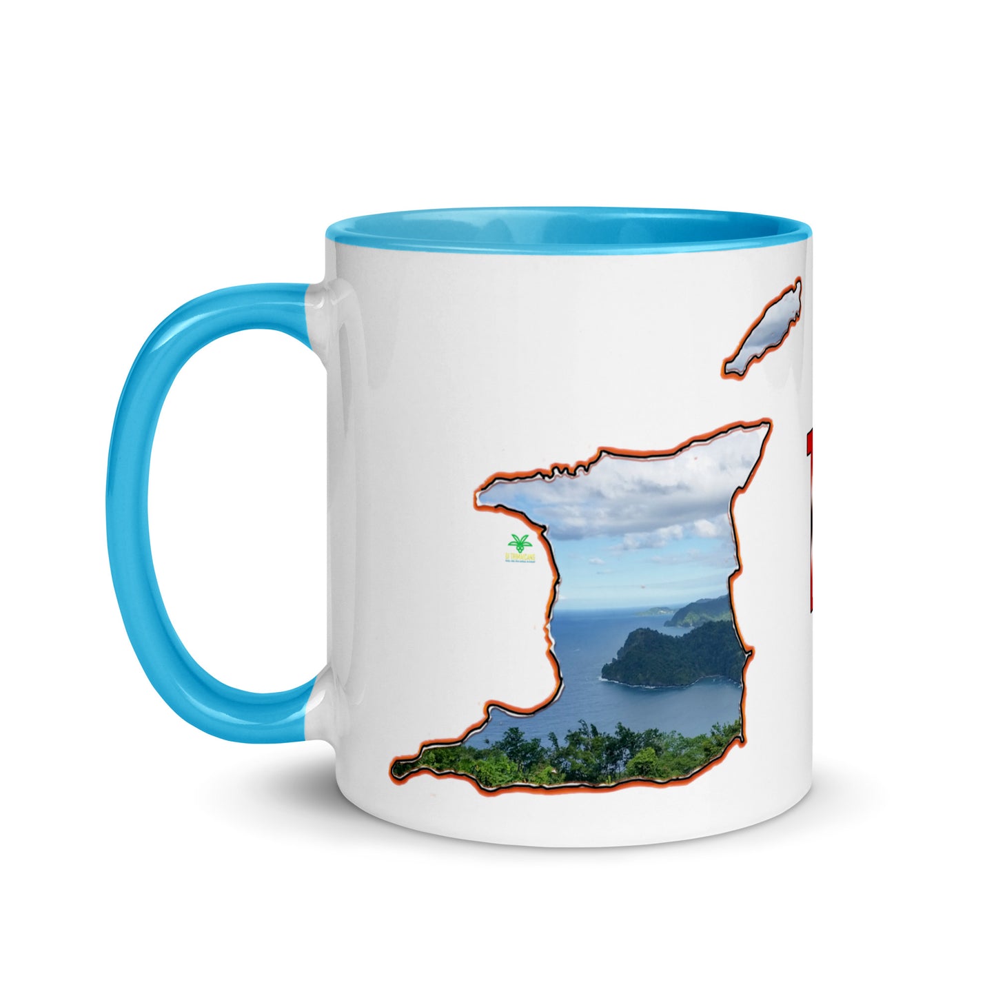 TRINBAGO Map & Photo of Maracas Bay, Trinidad & Tobago Mug with Color Inside