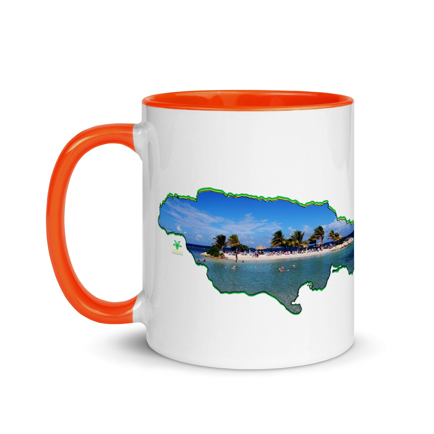 YARDIE Map & Photo of Montego, Bay Jamaica Mug with Color Inside