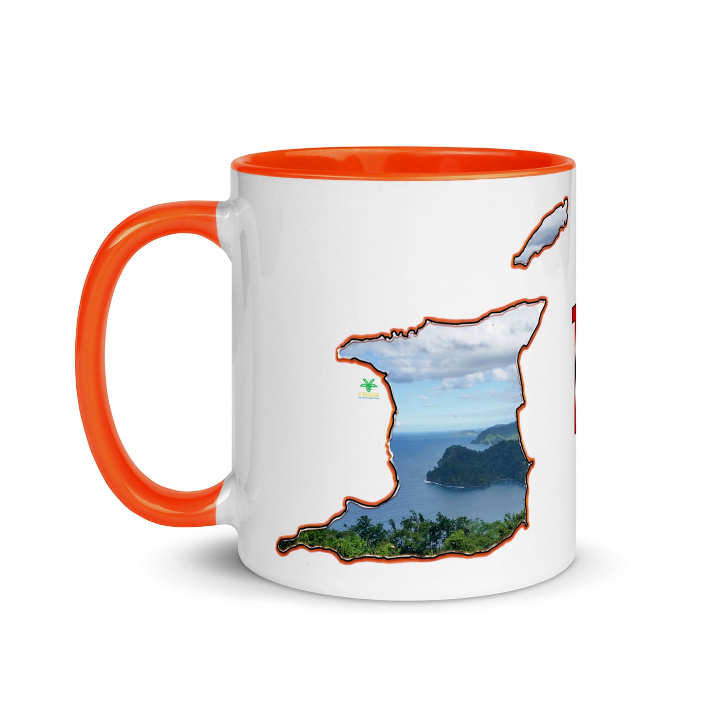 TRINBAGO Map & Photo of Maracas Bay, Trinidad & Tobago Mug with Color Inside
