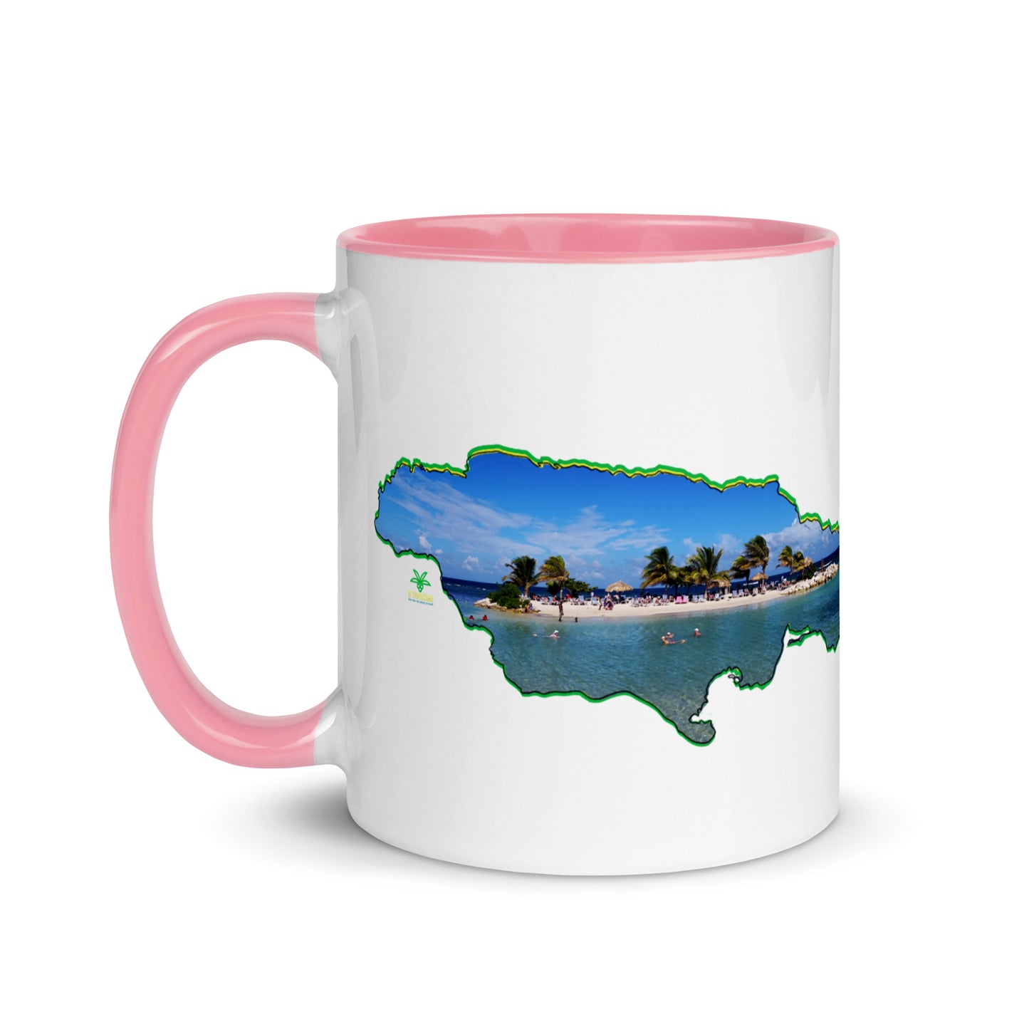 YARDIE Map & Photo of Montego, Bay Jamaica Mug with Color Inside