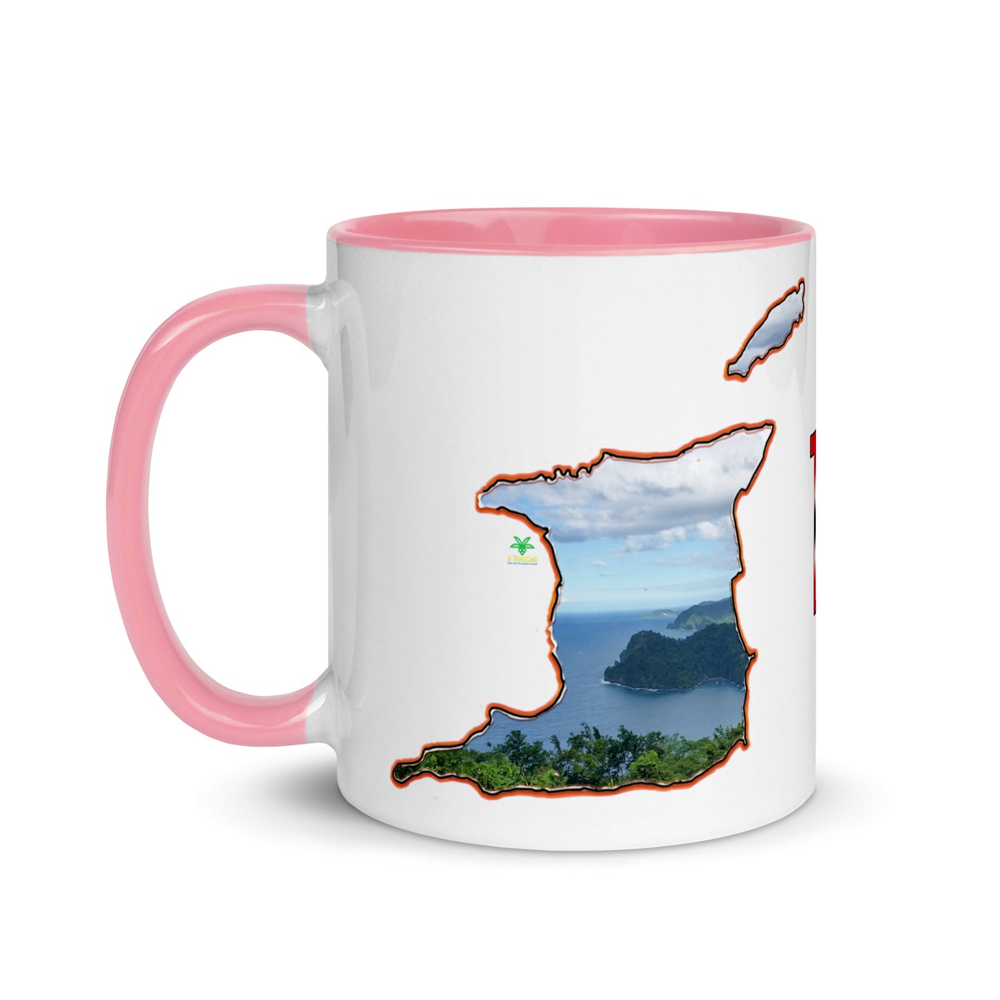TRINBAGO Map & Photo of Maracas Bay, Trinidad & Tobago Mug with Color Inside