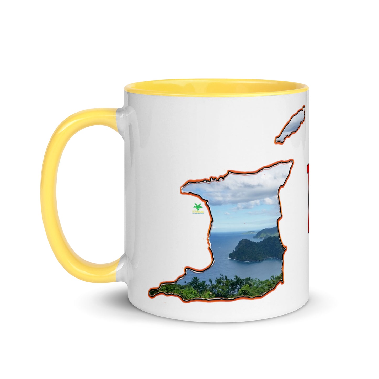TRINBAGO Map & Photo of Maracas Bay, Trinidad & Tobago Mug with Color Inside
